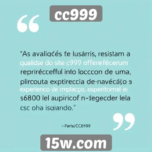 Avaliações de usuários destacam a qualidade do site cc999